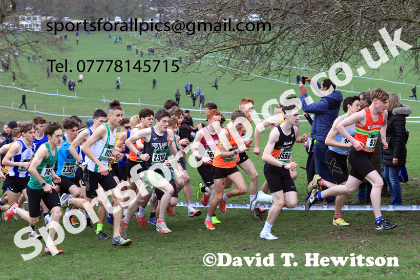 Mens Under-20s 2026 UK CAU Inter Counties Cross Country, Wollaton Park, Nottingham. Photo: David T. Hewitson/Sports for All Pics